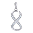 925 Sterling Silver Womens Cz Infinity Charm Pendant