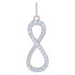925 Sterling Silver Womens Cz Infinity Charm Pendant