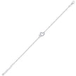 925 Sterling Silver Womens Cubic Zirconia Rolo Link Heart Bracelet