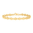10kt Yellow Gold Womens Square Link Bracelet Size 7 Inches