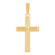 925 Sterling Silver Yellow-Tone Unisex Cross Religious Charm Pendant