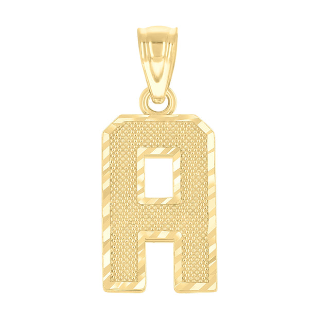 10Kt Gold Initial Letter Pendant "A"
