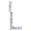 925 Sterling Silver Unisex CZ Initial Alphabet L Charm Pendant