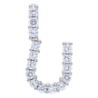 925 Sterling Silver Unisex Cz Initial Alphabet U Charm Pendant