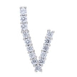 925 Sterling Silver Unisex CZ Initial Alphabet V Charm Pendant
