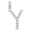 925 Sterling Silver Unisex Cz Initial Alphabet Y Charm Pendant