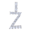925 Sterling Silver Unisex Cz Initial Alphabet Z Charm Pendant