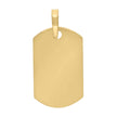 925 Sterling Silver Yellow-Tone Mens Dog Tag Engraveable Charm Pendant