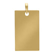 925 Sterling Silver Yellow-Tone Mens Dog Tag Engraveable Charm Pendant