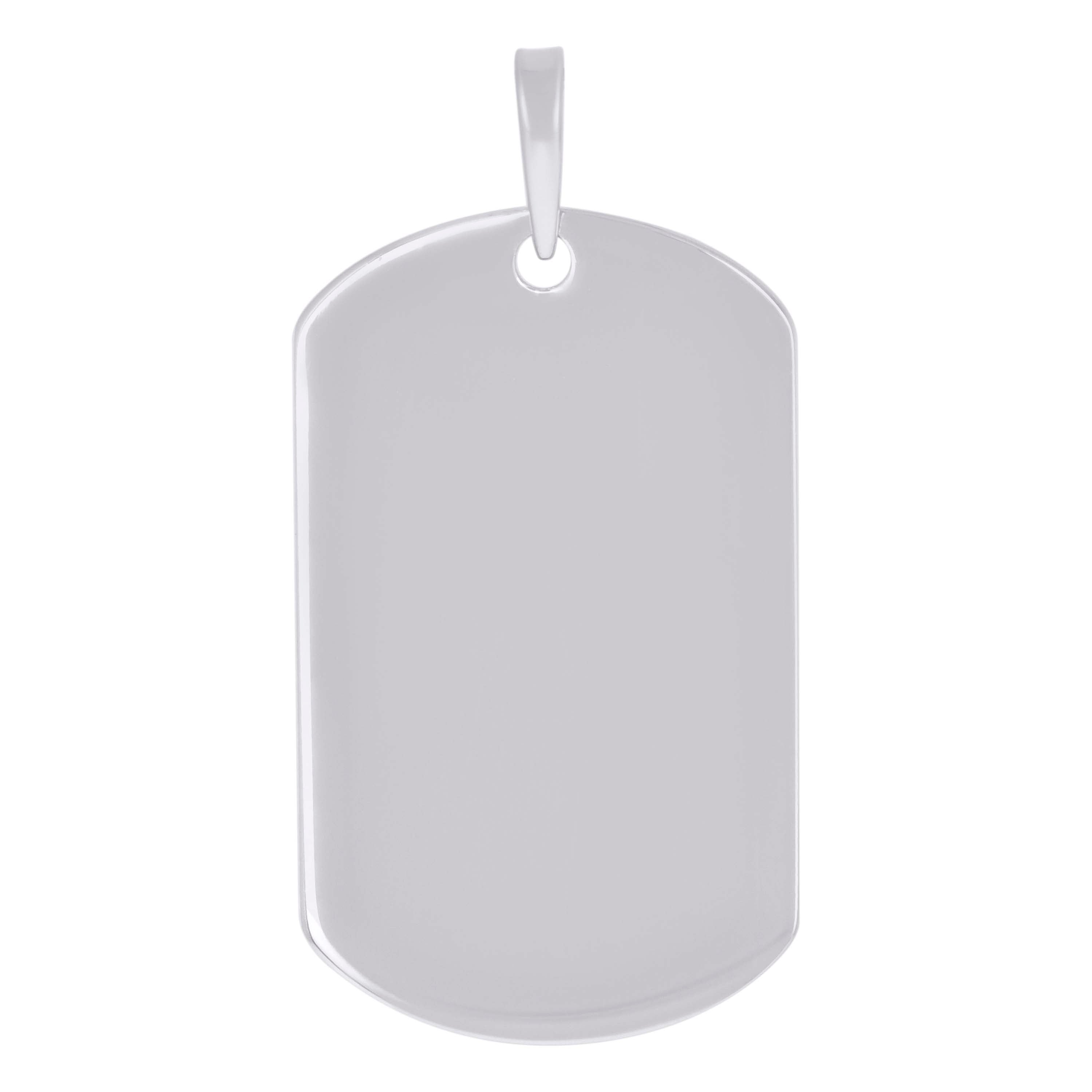 925 Sterling Silver Mens Dog Tag Engraveable Charm Pendant