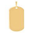 925 Sterling Silver Yellow-Tone Mens Dog Tag Engraveable Charm Pendant