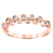 925 Sterling Silver Rose Womens Cubic Zirconia Semi-Eternity Wedding Band Ring Size 7