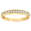 925 Sterling Silver Yellow-Tone Womens Cubic Zirconia Semi Eternity Stackable Wedding Band Ring Size 6