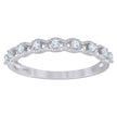 925 Sterling Silver Womens Cubic Zirconia Semi-Eternity Wedding Band Ring Size 7