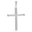 925 Sterling Silver Unisex Hollow Tube Cross Religious Charm Pendant
