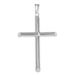 925 Sterling Silver Unisex Hollow Tube Cross Religious Charm Pendant