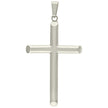 925 Sterling Silver Unisex Hollow Tube Cross Religious Charm Pendant