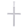 925 Sterling Silver Unisex Hollow Tube Cross Religious Charm Pendant