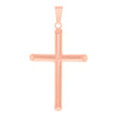 925 Sterling Silver Rose-Tone Unisex Cross Religious Charm Pendant