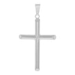 925 Sterling Silver Unisex Hollow Tube Cross Religious Charm Pendant