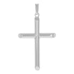 925 Sterling Silver Unisex Hollow Tube Cross Religious Charm Pendant