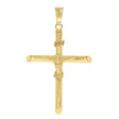 925 Sterling Silver Yellow-Tone Unisex Religious Crucifix Charm Pendant