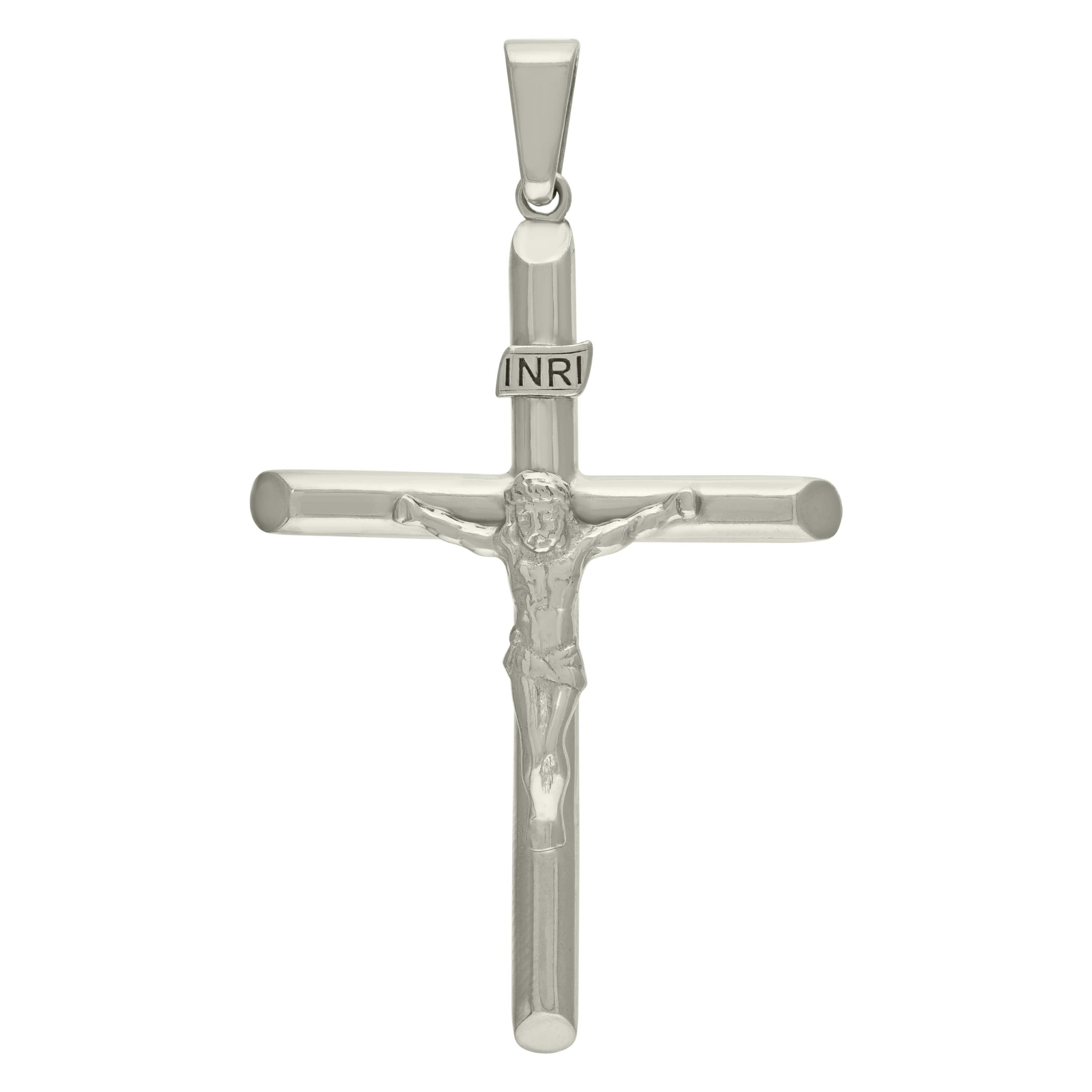 925 Sterling Silver Unisex Religious Inri Crucifix Charm Pendant