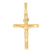 925 Sterling Silver Yellow-Tone Unisex Religious Inri Crucifix Charm Pendant