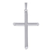 925 Sterling Silver Unisex Hollow Tube Cross Religious Charm Pendant