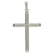 925 Sterling Silver Unisex Hollow Tube Cross Religious Charm Pendant
