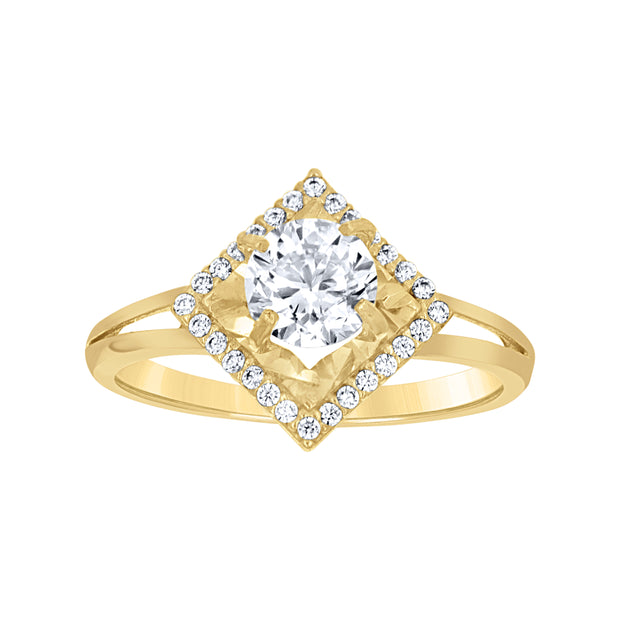 10Kt Gold Cz Ring