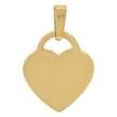 925 Sterling Silver Yellow-Tone Womens Heart Disc Charm Pendant