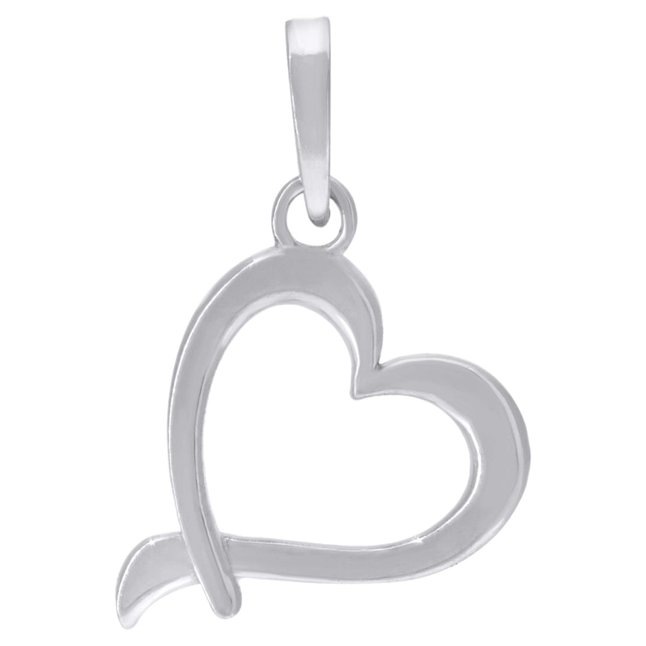 925 Sterling Silver Womens Heart Charm Pendant