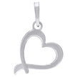 925 Sterling Silver Womens Heart Charm Pendant