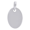 925 Sterling Silver Mens Fashion Oval Disc Charm Pendant