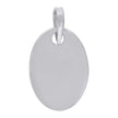 925 Sterling Silver Mens Fashion Oval Disc Charm Pendant
