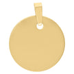 925 Sterling Silver Yellow-Tone Mens Fashion Round Disc Charm Pendant