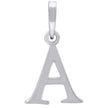 925 Sterling Silver Unisex Plain Initial Alphabet A Charm Pendant