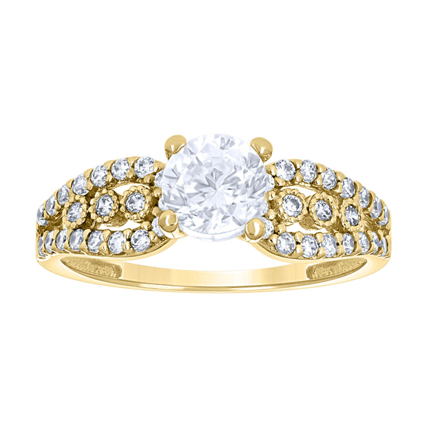 14Kt Gold Cz Ring