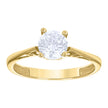 14Kt Two-Tone Gold Womens Cubic Zirconia Polished Finish Engagement Ring