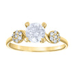 14Kt Yellow Gold Womens Cubic Zirconia Polished Finish Engagement Ring
