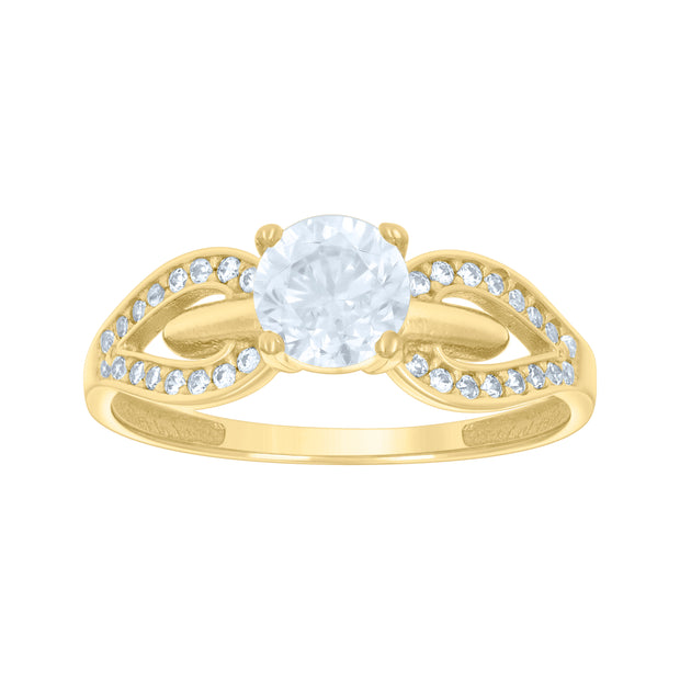14Kt Gold Cz Ring