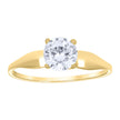14Kt Two-Tone Gold Womens Cubic Zirconia Polished Finish Engagement Ring