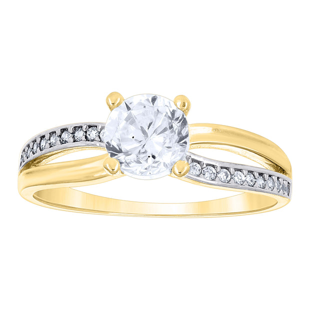 14Kt Gold Cz Ring