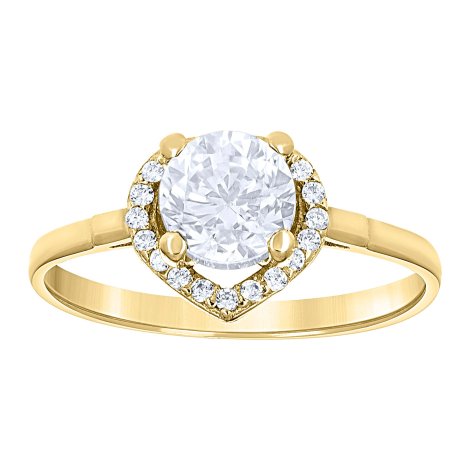 14Kt Gold Cz Ring