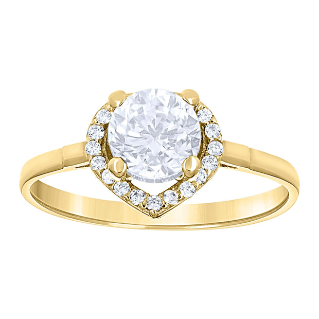 14Kt Gold Cz Ring