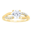 14Kt Yellow Gold Womens Cubic Zirconia Polished Finish Engagement Ring