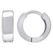 925 Sterling Silver Womens Single Row Huggie Hoop Earrings