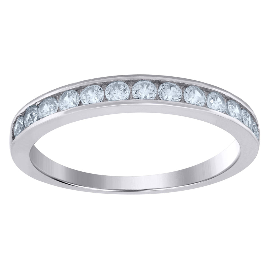 925 Sterling Silver Womens Cubic-Zirconia Square Fashion Ring Size 6
