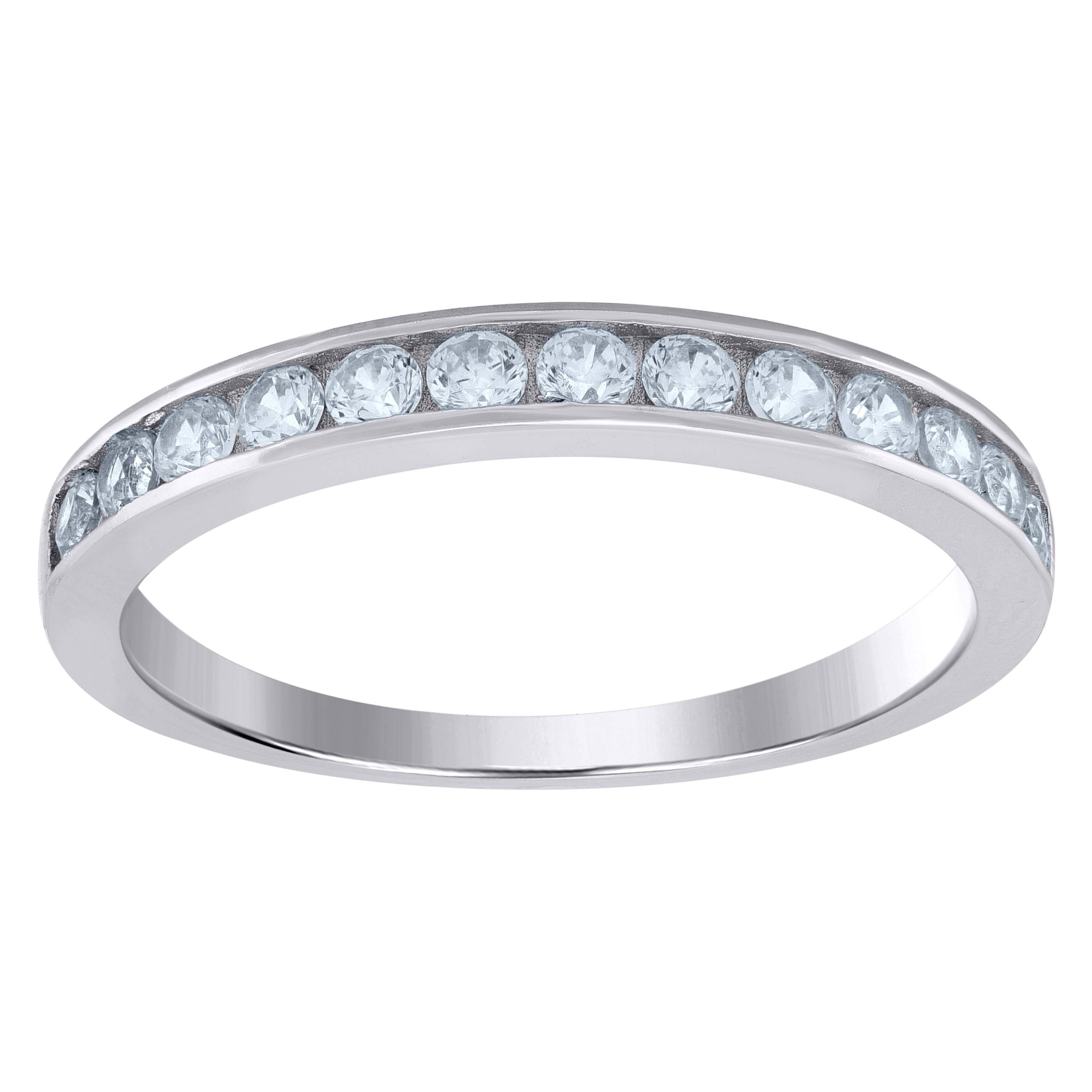 925 Sterling Silver Womens Cubic-Zirconia Square Fashion Ring Size 7 - SLV-96843